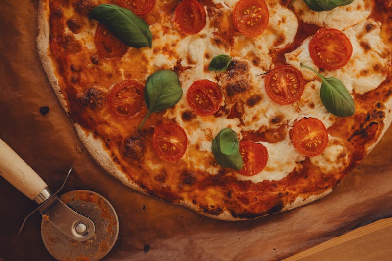 Dewey's White Garlic pizza with fresh herbs